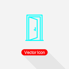 Opened Door Icon Vector Illustration Eps10