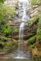 Fototapeta na wymiar The Samango Falls in the Oribi Gorge Nature Reserve close to Port Shepstone, KwaZulu-Natal, South Africa