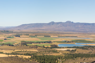 Obraz premium View into the Valley from Matroosberg, east of Ceres, Western Cape, South Africa