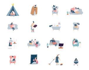 Fototapeta premium people at home