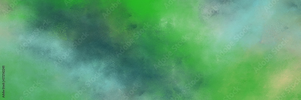 Aufkleber decorative abstract painting background texture with medium sea green and medium aqua marine colors and space for text or image. can be used as header or banner
