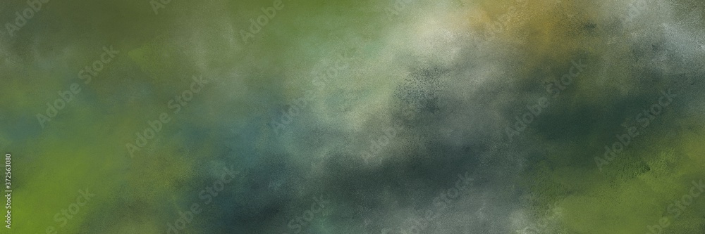 Aufkleber amazing abstract painting background graphic with dark olive green and dark gray colors and space for text or image. can be used as horizontal background texture