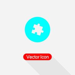 Obraz premium Puzzle Icon In Circle Vector Illustration Eps10