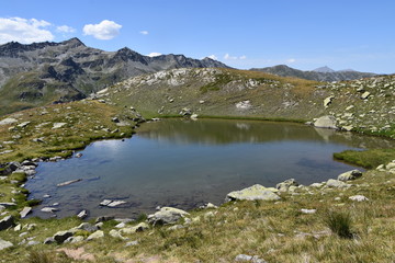 Fototapeta na wymiar Valmenier, lac, alpes