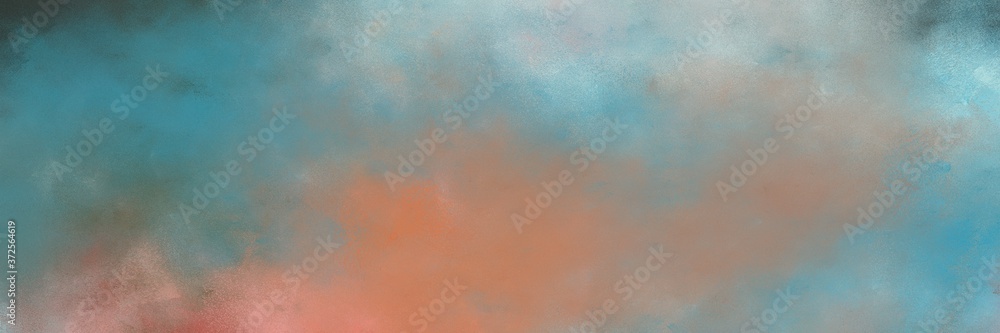 Aufkleber beautiful abstract painting background graphic with gray gray and teal blue colors and space for text or image. can be used as header or banner