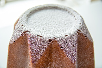 Pandoro, Italian sweet bread cacao and chocolate version