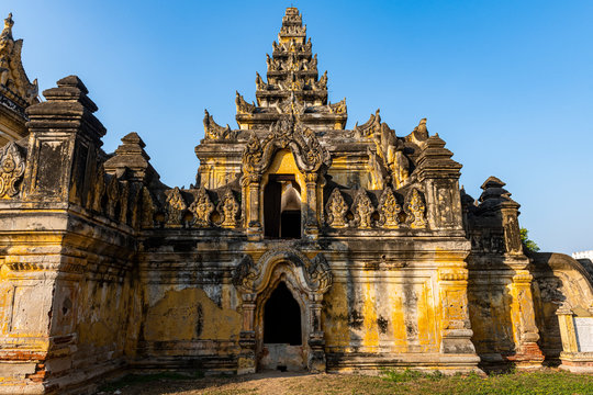 Myanmar, Mandalay Region, Inwa, Entrance of&nbsp;Maha Aungmye Bonzan Monastery