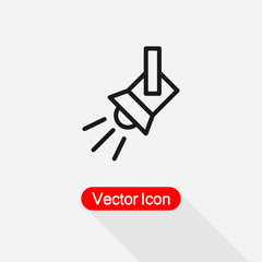 Searchlight Icon, Spotlight Icon, Track Light Icon Vector Illustration Eps10