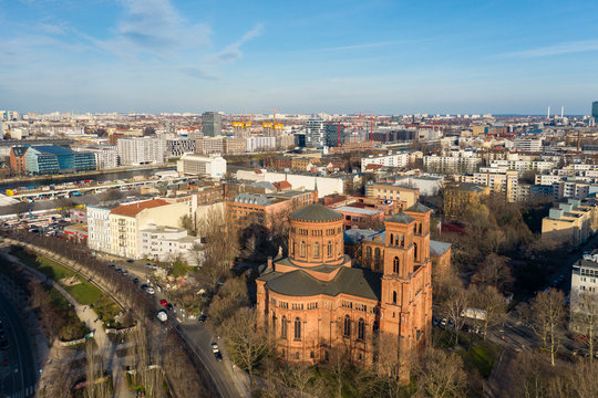 Germany, Berlin, Aerial view of&nbsp;Saint Thomas church