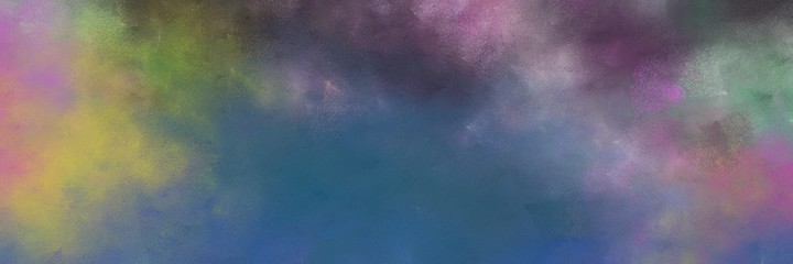 awesome dim gray, rosy brown and teal blue colored vintage abstract painted background with space for text or image. can be used as header or banner
