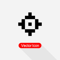 Obraz premium Pixel Snowflake Icon Vector Illustration Eps10