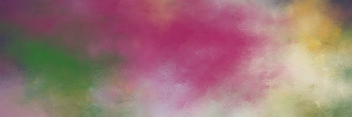 awesome abstract painting background texture with antique fuchsia, dark olive green and pastel gray colors and space for text or image. can be used as horizontal header or banner orientation