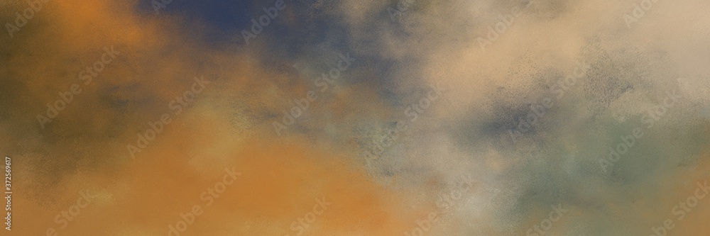 Aufkleber decorative abstract painting background graphic with pastel brown, tan and dark slate gray colors and space for text or image. can be used as horizontal background texture