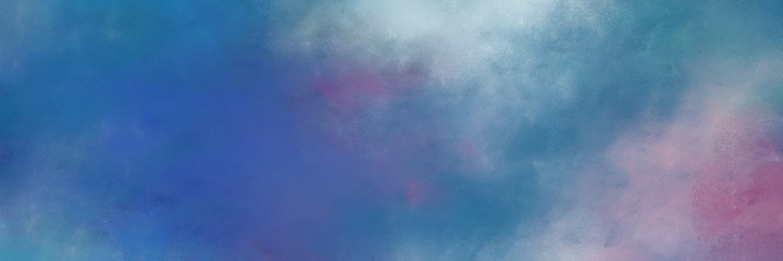 stunning abstract painting background texture with teal blue, pastel purple and light slate gray colors and space for text or image. can be used as horizontal background texture