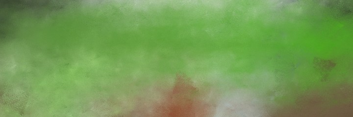 awesome moderate green and dark olive green colored vintage abstract painted background with space for text or image. can be used as horizontal background graphic