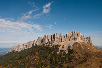 Bolshoy Tkhach landscape with blue sky