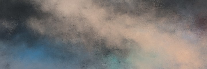 stunning abstract painting background graphic with dim gray, tan and very dark blue colors and space for text or image. can be used as horizontal background texture