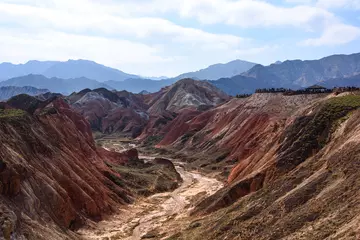 Foto op Plexiglas Zhangye Danxia Rainbow Mountains in Zhangye Danxia National Geopark, Gansu, China
