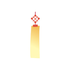 chinese fortune hanger gradient style icon vector design
