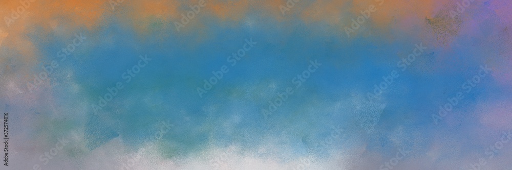 Aufkleber amazing abstract painting background texture with slate gray, blue chill and tan colors and space for text or image. can be used as horizontal background texture