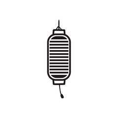 chinese lantern line style icon vector design