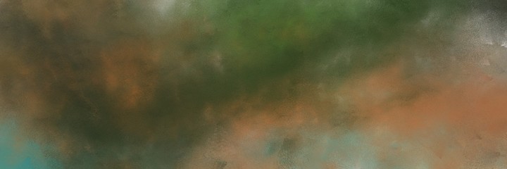 awesome dark olive green and pastel brown color background with space for text or image. vintage texture, distressed old textured painted design. can be used as horizontal header or banner orientation
