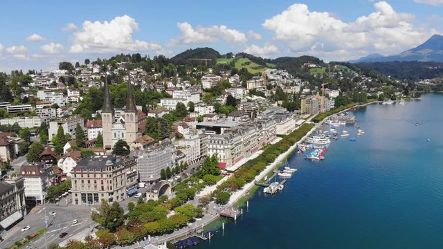 Wonderful city of Lucerne drom above - travel photography