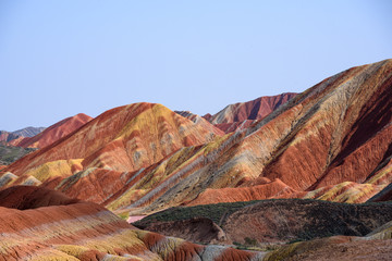 Rainbow Mountains at Zhangye Danxia National Geopark, Gansu, China