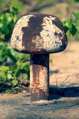 Disused Rusty Metal Boat Mooring 