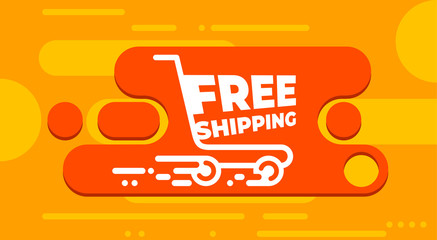 Fototapeta premium Free shipping banner for article, website or application