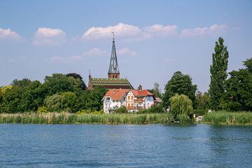 View from water of Geltow in Brandenburg, Germany