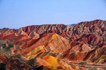 Fototapete Zhangye-Danxia Regenbogenberge im Zhangye Danxia National Geopark, Gansu, China