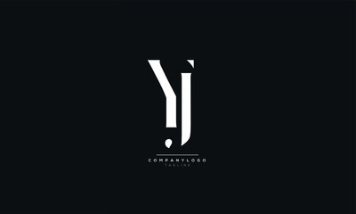 YJ Letter Business Logo Design Alphabet Icon Vector Symbol