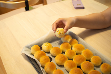 家庭で手作りしたパン