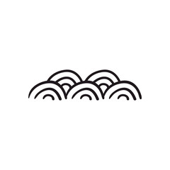 chinese cloud line style icon vector design