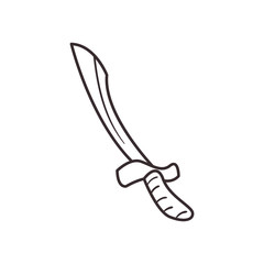 turkish sword line style icon vector design