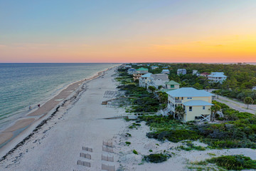 St. George Island,  Franklin County, Florida - AERIAL VIEW - Beach and Island Views - May 2020