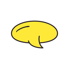 Communication bubble line and fill style icon vector design