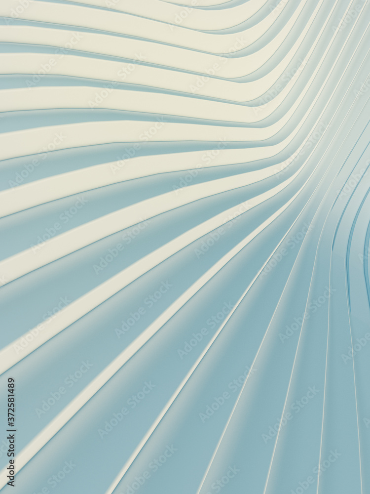 Poster wave bend white abstract background surface. digital illustration. 3d rendering