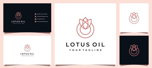 lotus logo for spa salon skincare and beauty product