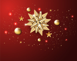 Vector Red Christmas Background