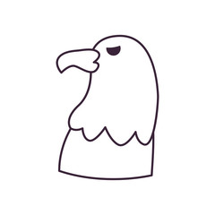eagle bird line style icon vector design