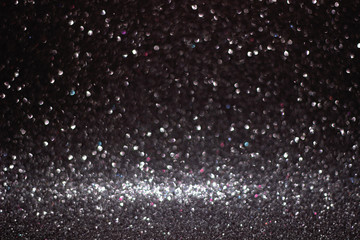 black and white glitter texture christmas abstract background, Defocused