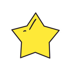 star line and fill style icon vector design
