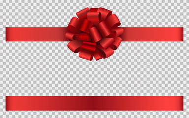 red ribbon with bow