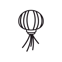 chinese lantern line style icon vector design