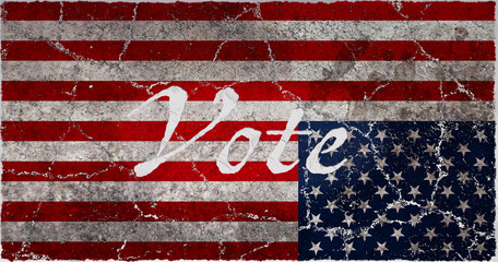 A Distressed American Flag Vote