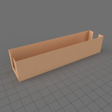 Long cardboard tray box