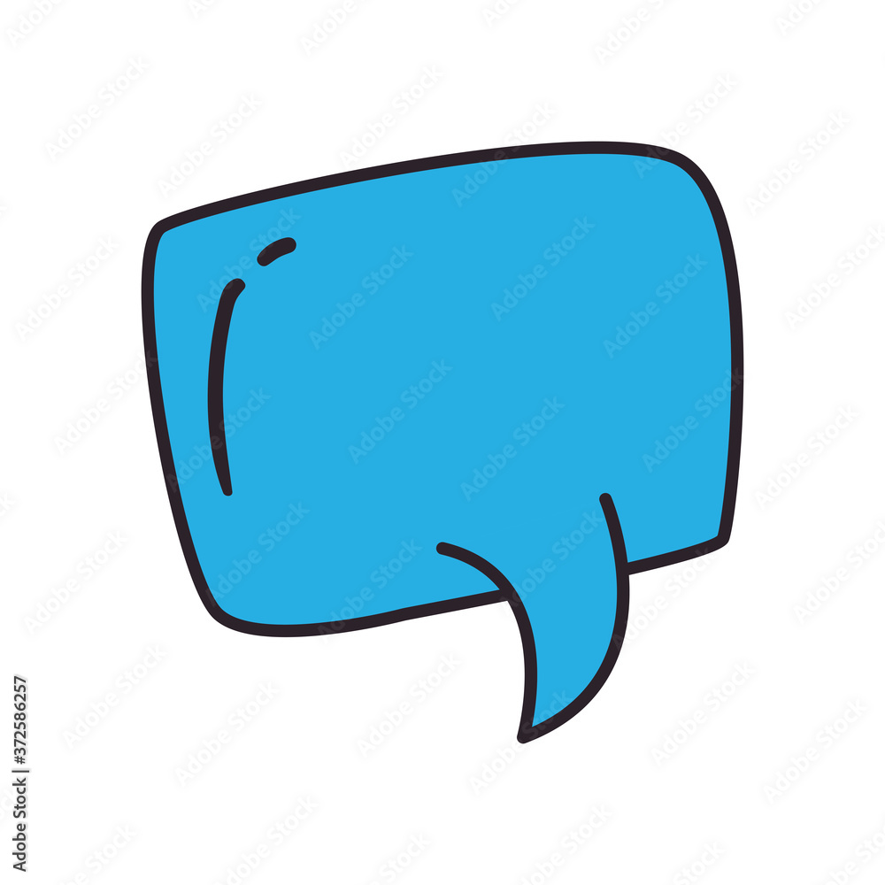 Poster communication bubble line and fill style icon vector design