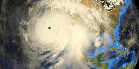 Major Hurricane Earth from Space 3d illustration. Elements of this image are furnished by NASA
